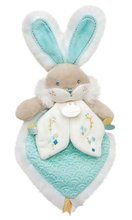 Plüss nyuszi dédelgetésre Lapin de Sucre Doudou et Compagnie türkíz 24 cm ajándékcsomagolásban 0 hó-tól DC3490