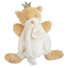 Plyšový medvedík s klipom na cumlík Bear Little King Perlidoudou Doudou et Compagnie hnedý v darčekovom balení 15 cm od 0 mes