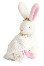 Plüss nyuszi dédelgetésre Bunny Star Perlidoudou Doudou et Compagnie fehér 10 cm ajándékcsomagolásban 0 hó-tól DC3513