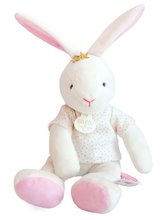 Plyšový zajačik  Bunny Star Perlidoudou Doudou et Compagnie biely 25 cm v darčekovom balení od 0 mes DC3516