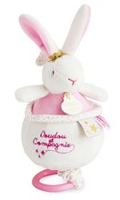 Plyšový zajačik s melódiou Bunny Star Music Box Perlidoudou Doudou et Compagnie biely 14 cm v darčekovom balení od 0 mes DC3519