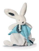 Plüss nyuszi dédelgetésre Happy Pop Doudou et Compagnie kék ajándékcsomagolásban 25 cm 0 hó-tól DC3745