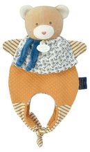 Plyšový medvedík na bábkové divadlo Doudou Amusette 3v1 Doudou et Compagnie žltý 30 cm od 0 mes DC3823