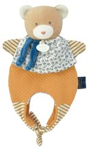 Ursuleț de pluș pentru teatru de păpuși Doudou Amusette 3v1 Doudou et Compagnie galben 30 cm de la 0 luni DC3823