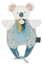 Koala de pluș pentru teatru de păpuși Doudou Amusette 3v1 Doudou et Compagnie albastră 30 cm de la 0 luni DC3826