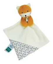 Plüss róka dédelgetésre The Organic Fox Doudou et Compagnie mintás 20 cm ajándékcsomagolásban 3 különböző fajta 0 hó-tól DC3841