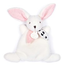 Plüss nyuszi dédelgetésre Happy Blush Doudou et Compagnie rózsaszín 17 cm ajándékcsomagolásban 0 hó-tól DC3884