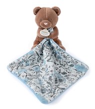 Plüss mackó dédelgetésre Bear Boh'aime Doudou et Compagnie barnás-kék 12 cm 0 hó-tól DC4019