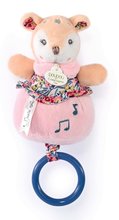 Plyšový jelenček s melódiou Music Box Boh'aime Doudou et Compagnie ružový 14 cm v darčekovom balení od 0 mes DC4022