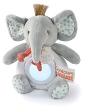 Elefant de pluș cu lumină de noapte Nightlight Couleurs Savane Doudou et Compagnie gri 15 cm de la 0 luni DC4080