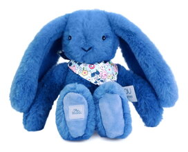Plyšový zajíček Fleurette the Bunny Blue Doudou et Compagnie modrý 25 cm od 0 měsíců