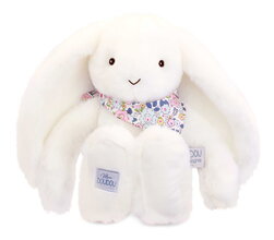 Plyšový zajíček Fleurette the Bunny White Doudou et Compagnie bílý 35 cm od 0 měsíců