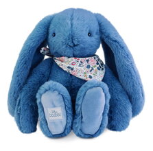 Plyšový zajíček Fleurette the Bunny Blue Doudou et Compagnie modrý 35 cm od 0 měsíců