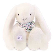 Plyšový zajíc Fleurette the Bunny White Doudou et Compagnie bílý 50 cm od 0 měsíců