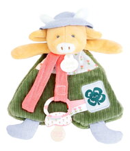 Plyšová kravička s klipom na cumlík Aneth the Cow In my Garden Dummy Holder Doudou et Compagnie v darčekovom balení 19 cm od 0 mes DC4320