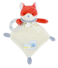 Plyšová líška s hrkálkou Romarin the Fox In my Garden Rattle Doudou et Compagnie v darčekovom balení 21 cm od 0 mes DC4326