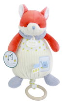Plyšová líška s melódiou Romarin the Fox In my Garden Music Box Doudou et Compagnie v darčekovom balení 20 cm od 0 mes DC4329