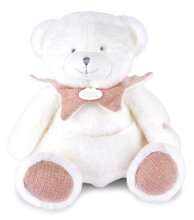 Plyšový medvídek s hadříkem na mazlení Doudou 25 Years Puppet with Handkerchief Pink Doudou et Compagnie v dárkovém balení růžový 30 cm od 0 měs