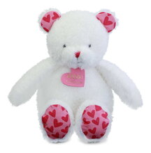 Plyšový medvedík Bear Je T'aime Doudou et Compagnie v darčekovej taške biely 25 cm od 0 mes DC4373