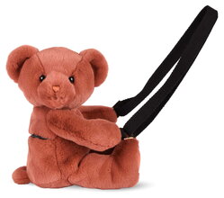 Plyšový crossbody vak medvedík Terracotta Bear Bag Doudou et Compagnie s popruhom oranžový 30 cm od 24 mes DC4379