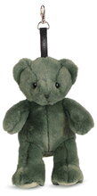 Plyšový medvedík prívesok na kľúče Khaki Bear Bag Charm Doudou et Compagnie zelený 20 cm od 24 mes DC4383