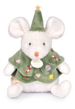 Plyšová myška s vánočním motivem Les Souris de Noel Doudou et Compagnie různé barvy 15 cm od 0 měs