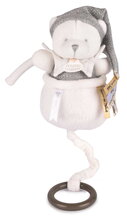 Plyšový medvídek s melodií Doudou 25 Years Music Box Grey Doudou et Compagnie narozeninová edice šedý 20 cm od 0 měs