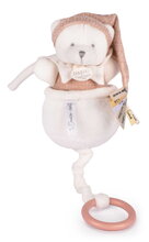 Plyšový medvídek s melodií Doudou 25 Years Music Box Pink Doudou et Compagnie narozeninová edice růžový 20 cm od 0 měs