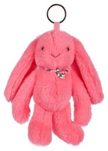 Plyšový zajačik prívesok na kľúče Bunny Keyring Coral Doudou et Compagnie ružový 18 cm od 24 mes DC4590