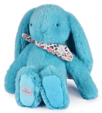 Plyšový zajačik Bunny Fleurette Turquoise Doudou et Compagnie modrý 35 cm od 0 mes DC4595