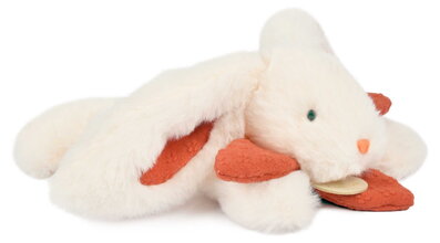Plyšový zajačik na maznanie Bunny Bonbon Terracotta Plush Doudou et Compagnie oranžový 20 cm od 0 mes DC4664