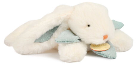 Plyšový zajačik na maznanie Bunny Bonbon Dusty Blue Plush Doudou et Compagnie modrý 20 cm od 0 mes DC4665