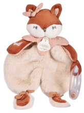 Plyšová líštička s hrkálkou Mina Rattle Doudou et Compagnie v darčekovom balení oranžová 18 cm od 0 mes DC4687
