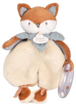 Plyšová líštička s hrkálkou Timo Rattle Doudou et Compagnie v darčekovom balení modrá 18 cm od 0 mes DC4693