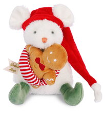 Plyšová myška Christmas Mouse Doudou et Compagnie vianočná kolekcia 3 druhy 15 cm od 0 mes DC4734