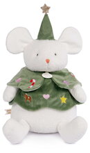 Plyšová myška Christmas Mouse Doudou et Compagnie vianočná kolekcia zelená 40 cm od 0 mes DC4738