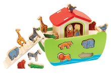 Dřevěná Noemova archa se zvířátky Stacking Toy Ark Eichhorn rozebíratelná s 16 figurkami od 12 měsíců