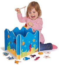 Drevená hra na rybárov Fishing Game Eichhorn magnetická 16 dielov