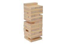 Drevená spoločenská hra skladacia veža Wooden Tumbling Tower Eichhorn 54 prírodných kociek od 5 rokov