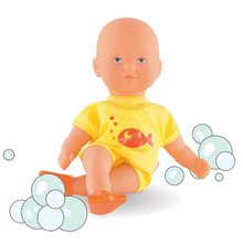 Păpușa Mini Bath Yellow Corolle cu ochi albaștri și labe de înot 20 cm de la 18 luni