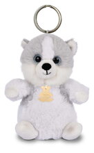 Plyšová kľúčenka psík husky The Soft Stretch Husky Key Ring Histoire d’ Ours sivá 12 cm HO3290