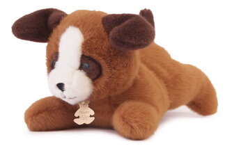 Plyšový psík s ťažkým bruškom P'tit Relax Brown Dog Histoire d’ Ours hnedý 22 cm od 0 mes HO3320