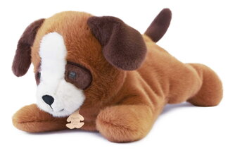 Plyšový psík s ťažkým bruškom P'tit Relax Brown Dog Histoire d’ Ours hnedý 30 cm od 0 mes HO3326