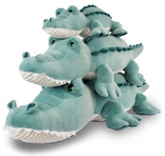 Plyšový krokodíl s ťažkým bruškom Croco Lagoon Les Explorateurs Histoire d’ Ours modrý 60 cm od 0 mes HO3329