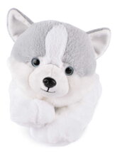 Plyšový psík husky The Soft Stretch Husky Histoire d’ Ours sivo-biely 40 cm od 0 mes HO3335