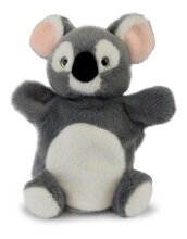 Plyšová koala na bábkové divadlo The Glue Pots Koala Puppet Histoire d’ Ours sivá 24 cm od 0 mes HO3369