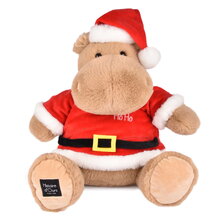 Plyšový hrošík s vianočnou čiapkou Kris Hug Hippo Histoire d’ Ours hnedý 38 cm od 0 mes