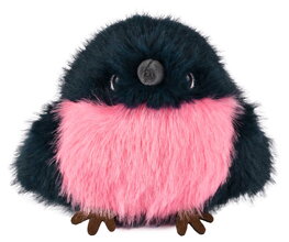 Plyšový vtáčik červienka Robin Les Cui-Cui Paradis Histoire d’ Ours čierno-ružový 15 cm od 0 mes HO3439