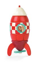 Drevená magnetická skladačka Raketa Kit Magnet Janod 16 cm od 2 rokov  9 dielov