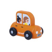 Janod Cross roads Drevené auto na tlačenie Rodinné auto oranžové J05911 